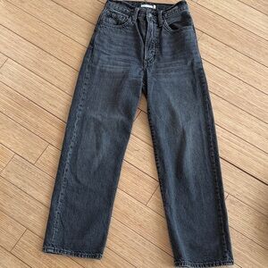 Levi’s rib cage black denim jeans, size 24